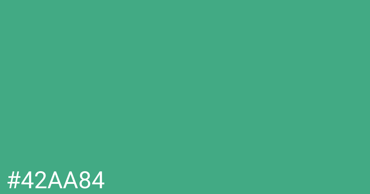 Hex color #42aa84 graphic