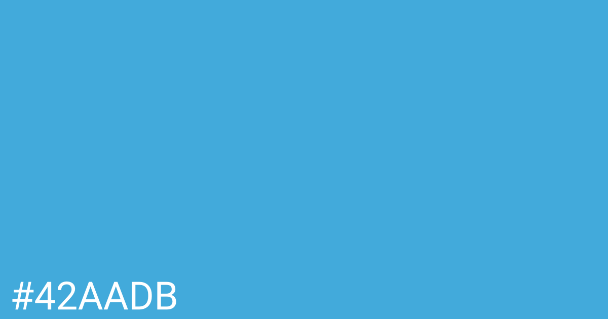 Hex color #42aadb graphic