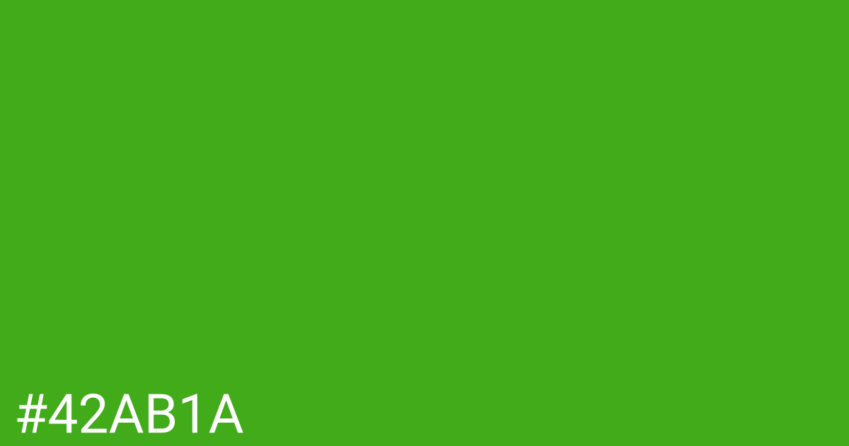 Hex color #42ab1a graphic