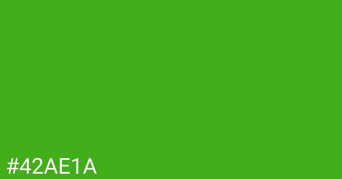 Hex color #42ae1a graphic