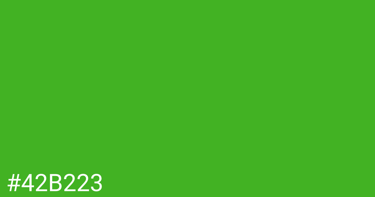 Hex color #42b223 graphic