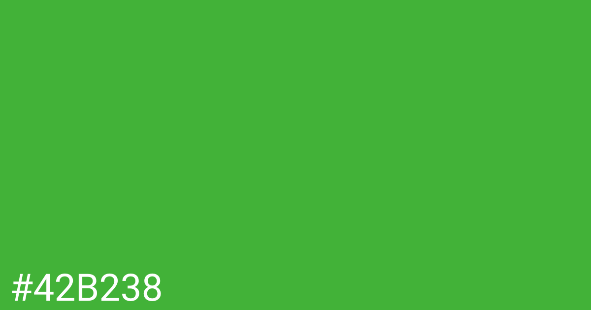 Hex color #42b238 graphic