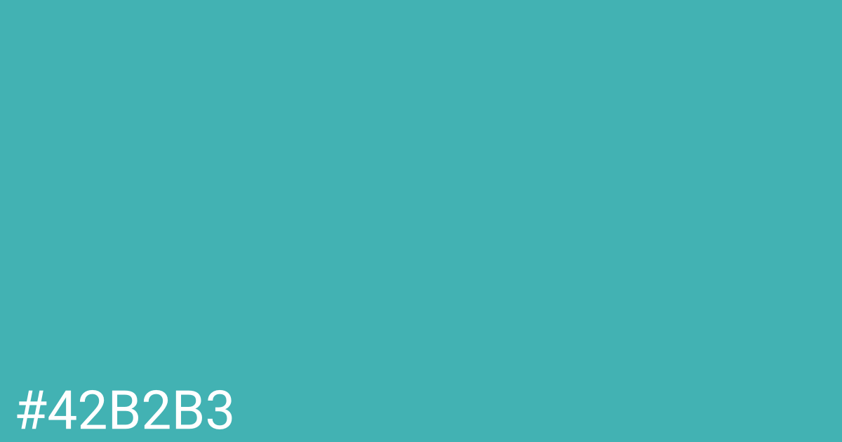 Hex color #42b2b3 graphic