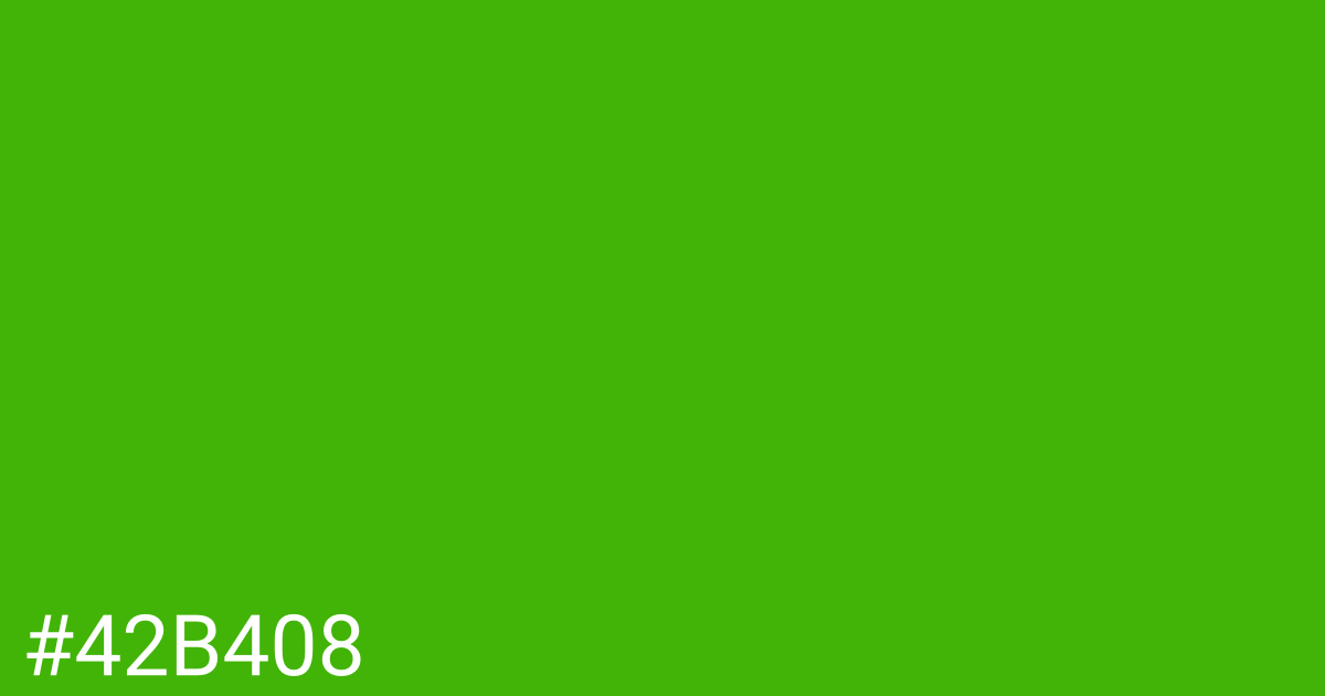 Hex color #42b408 graphic