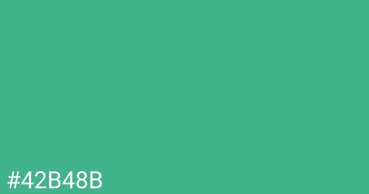 Hex color #42b48b graphic