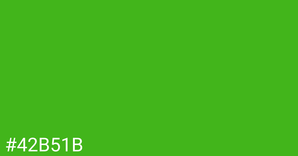 Hex color #42b51b graphic