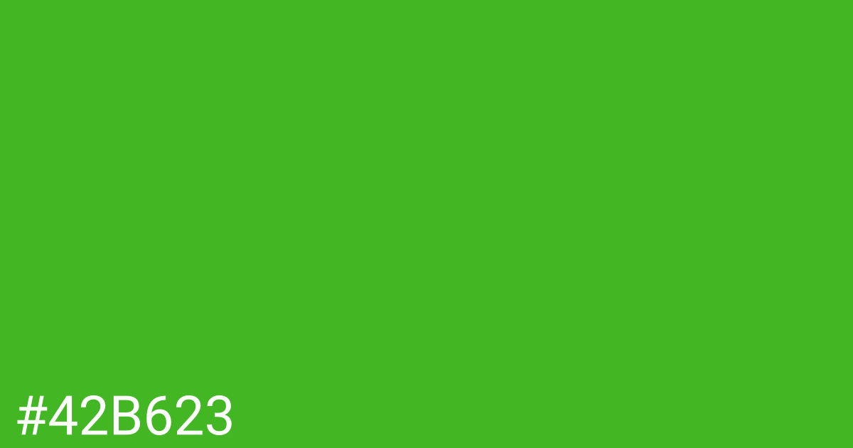 Hex color #42b623 graphic