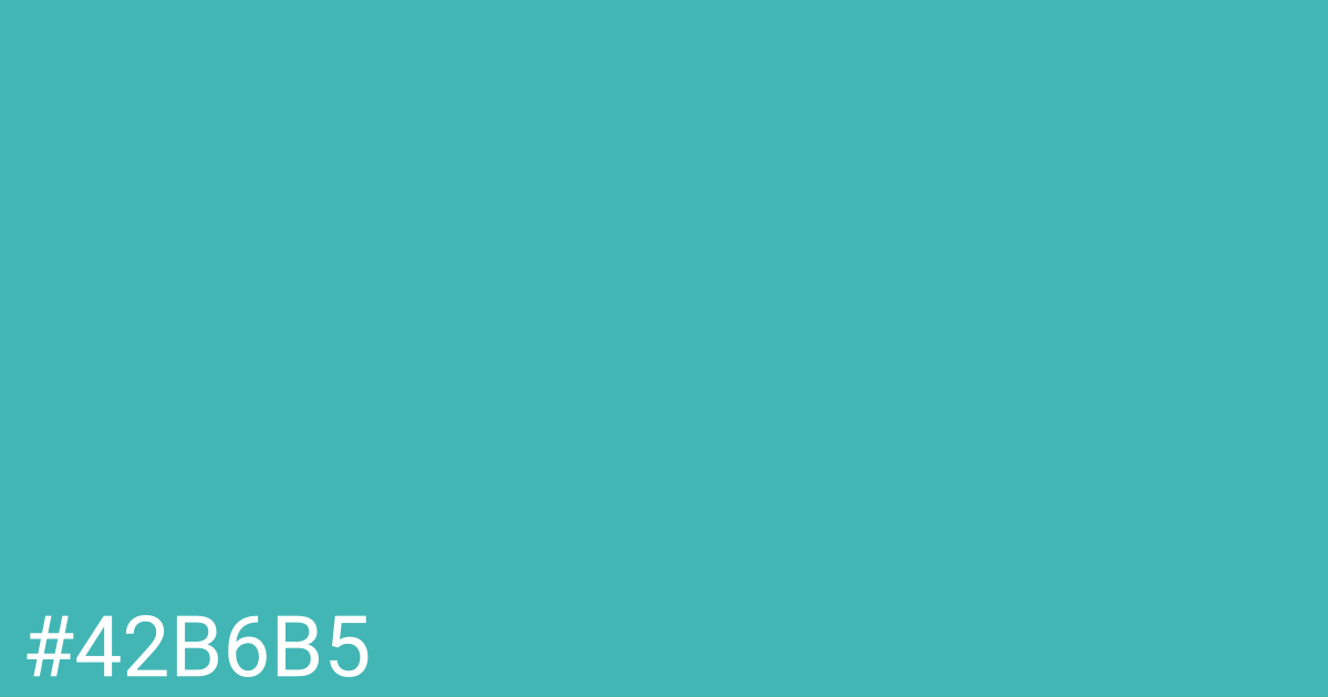 Hex color #42b6b5 graphic