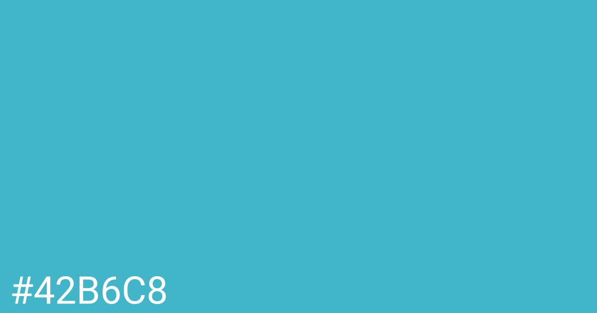 Hex color #42b6c8 graphic