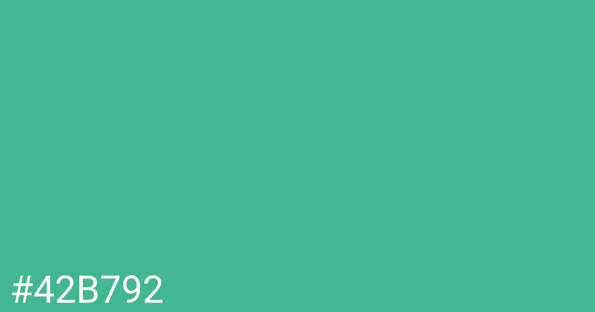 Hex color #42b792 graphic