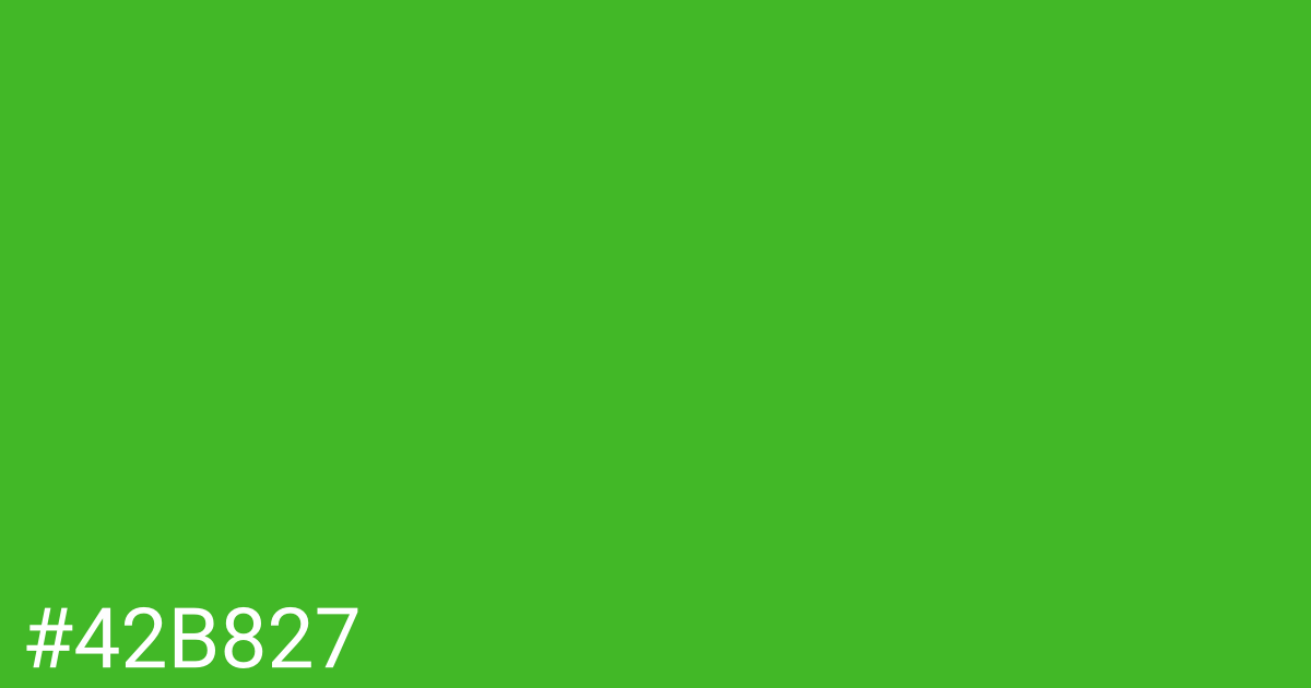 Hex color #42b827 graphic