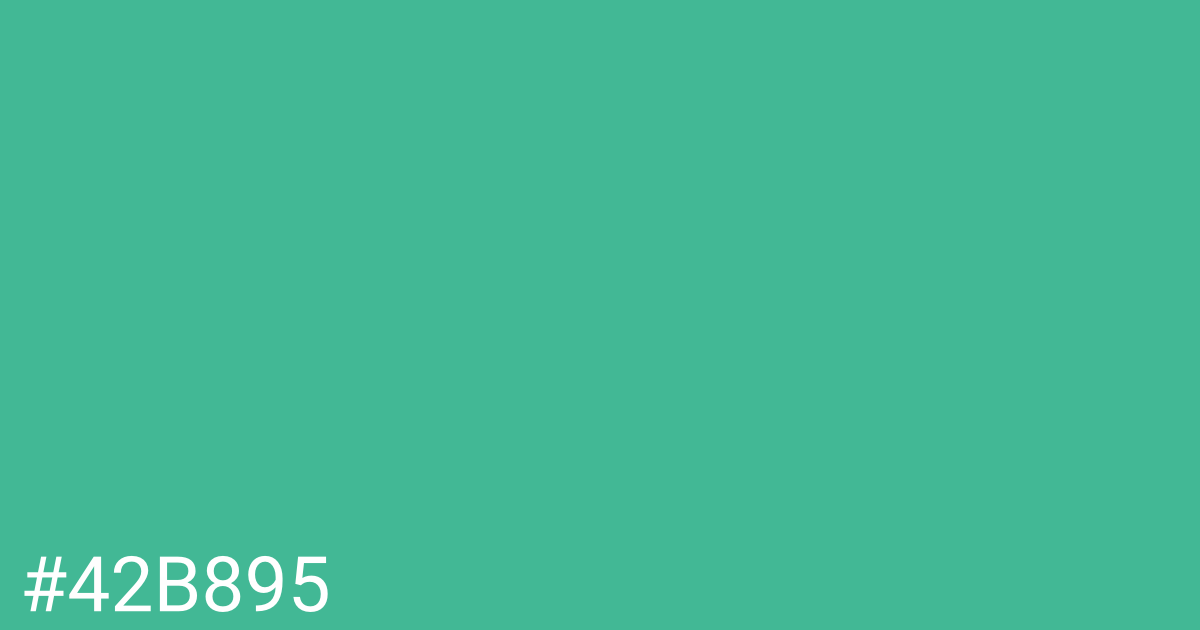 Hex color #42b895 graphic