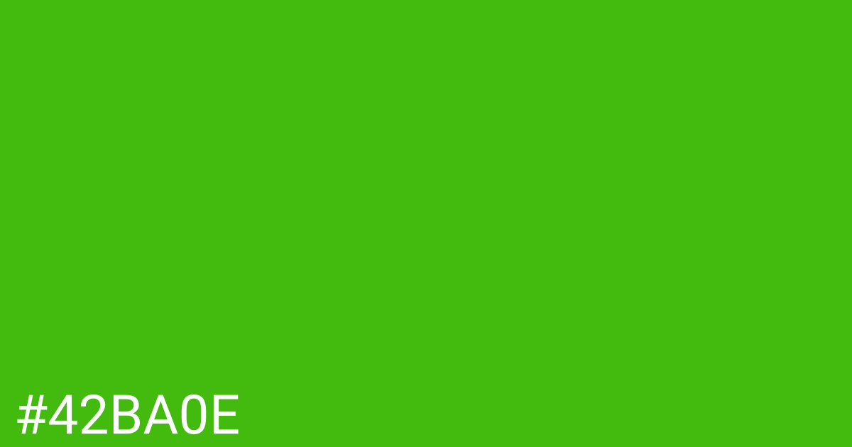 Hex color #42ba0e graphic