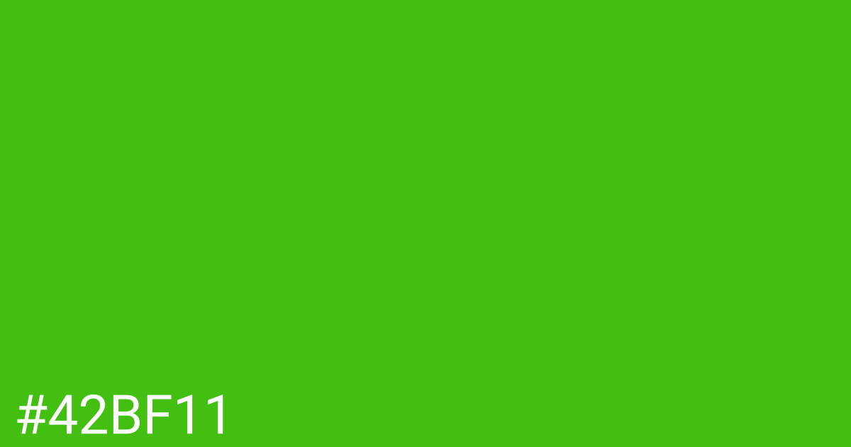Hex color #42bf11 graphic
