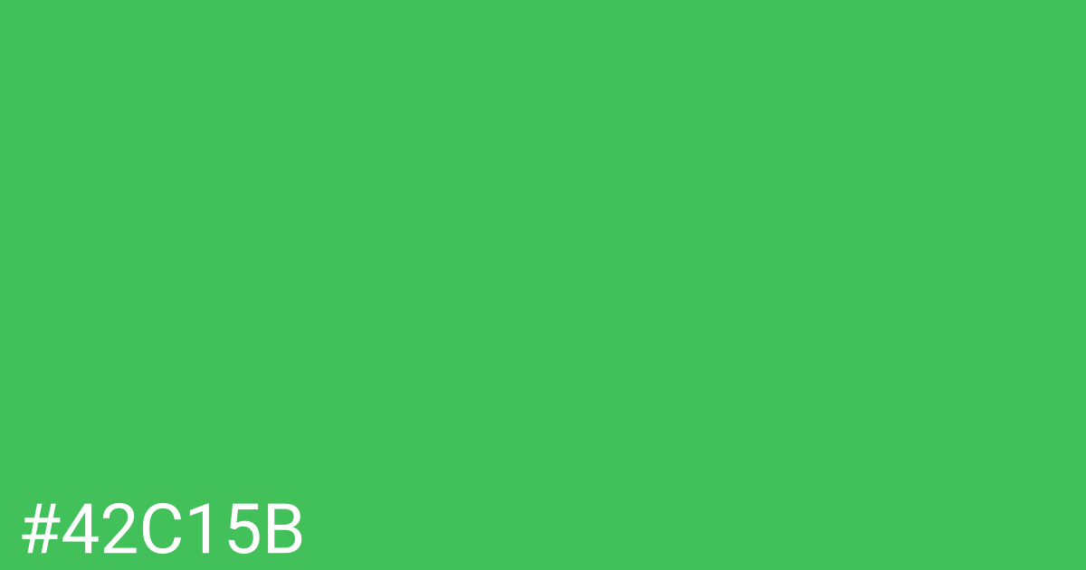 Hex color #42c15b graphic