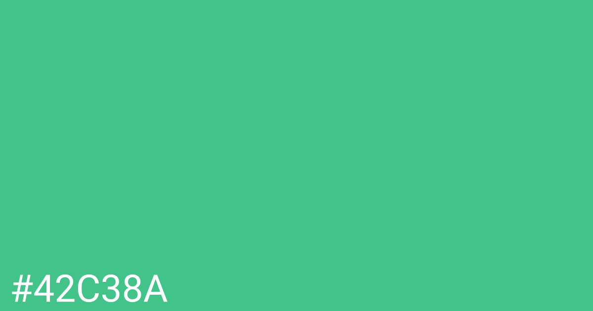 Hex color #42c38a graphic