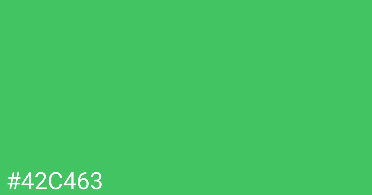 Hex color #42c463 graphic