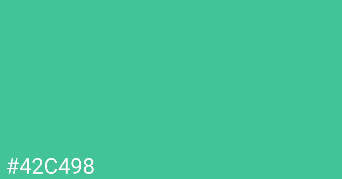 Hex color #42c498 graphic