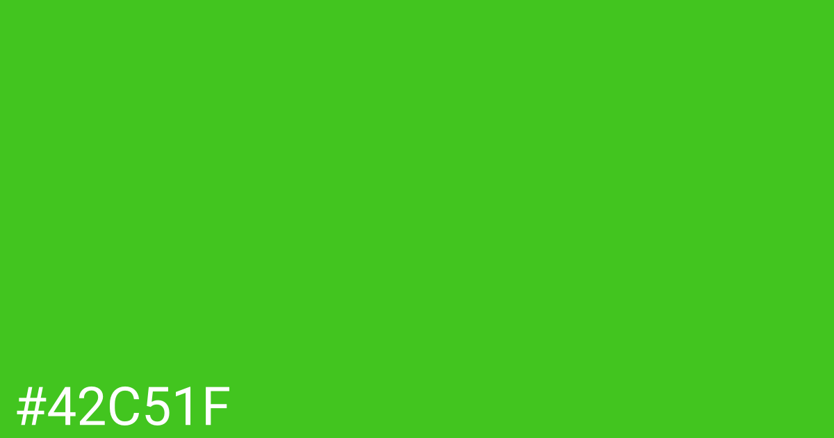Hex color #42c51f graphic
