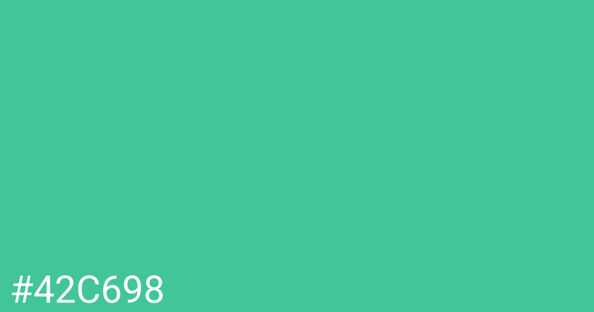 Hex color #42c698 graphic