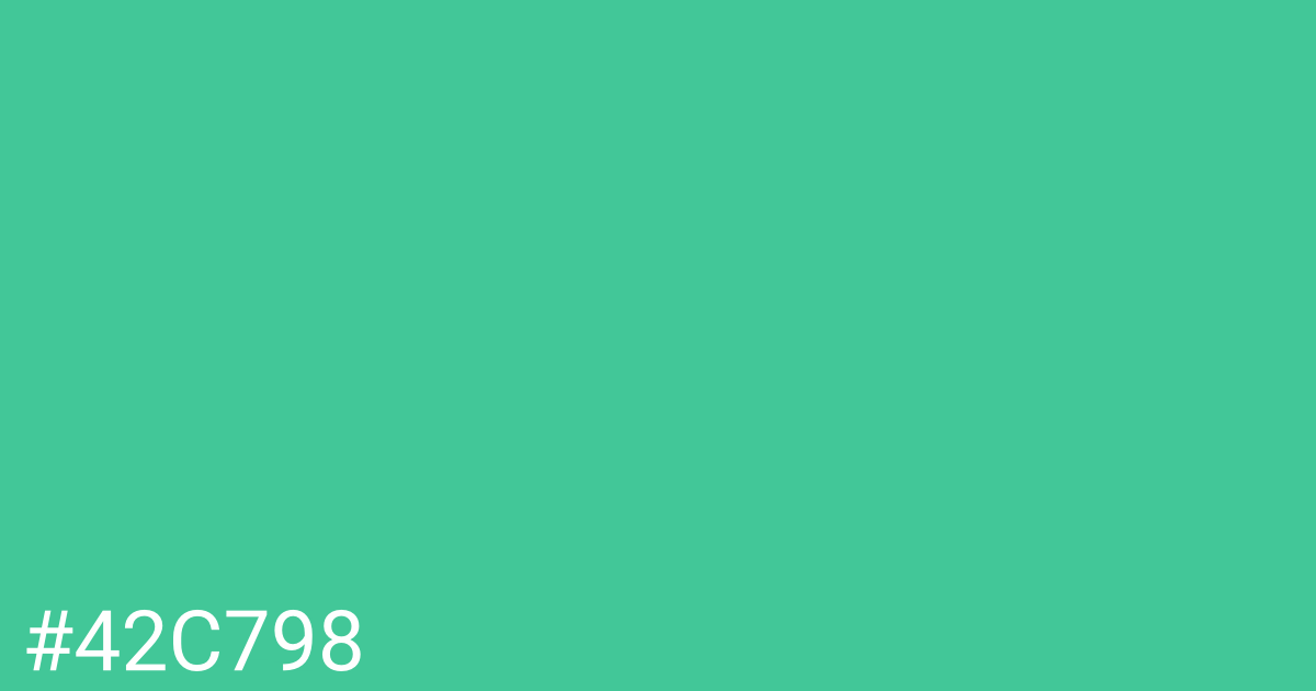 Hex color #42c798 graphic