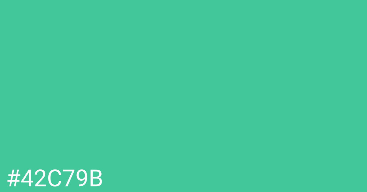 Hex color #42c79b graphic