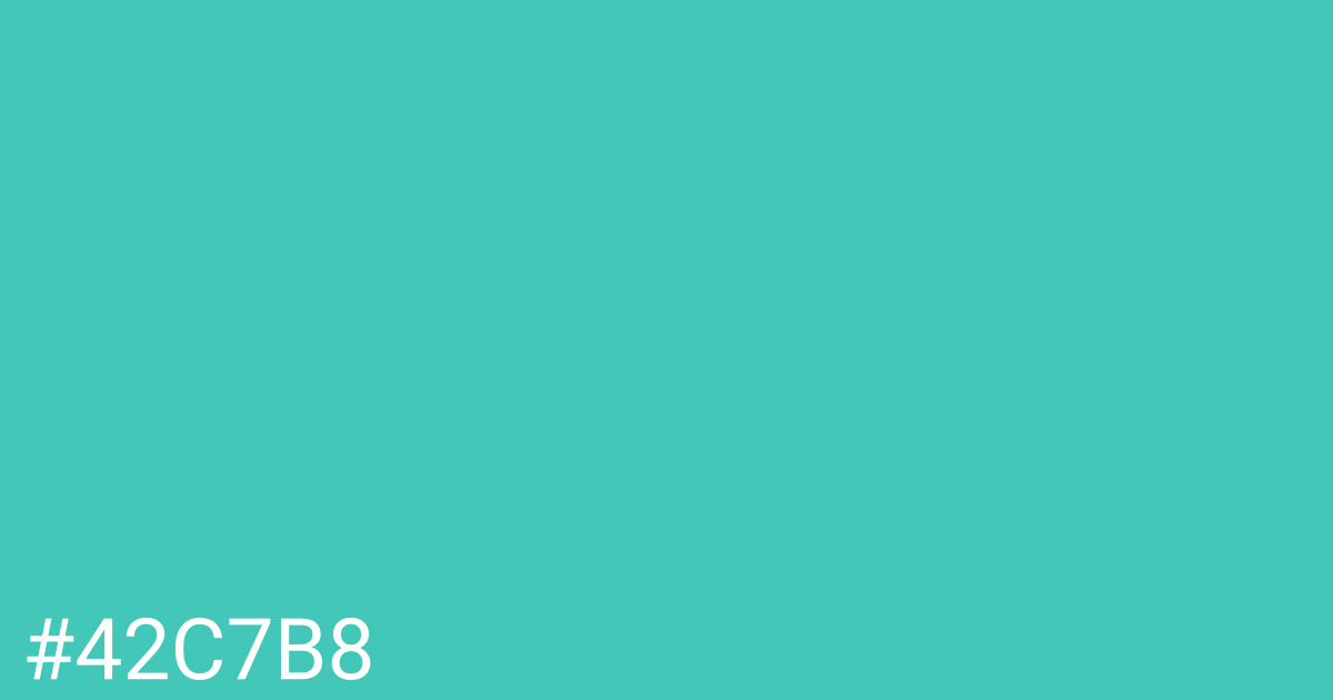 Hex color #42c7b8 graphic