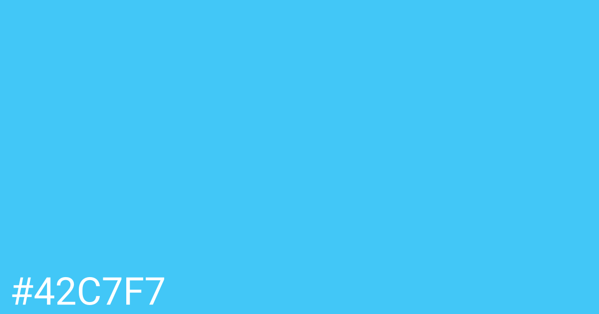 Hex color #42c7f7 graphic