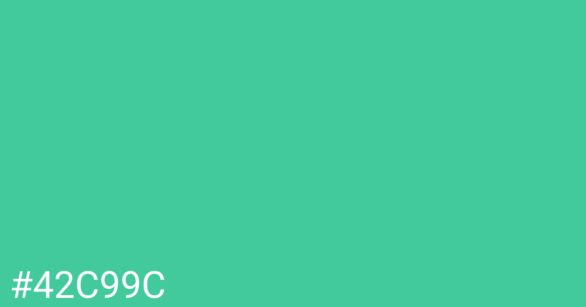 Hex color #42c99c graphic