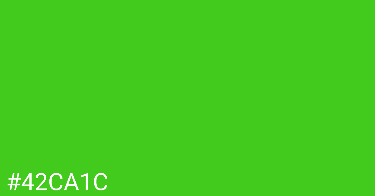 Hex color #42ca1c graphic