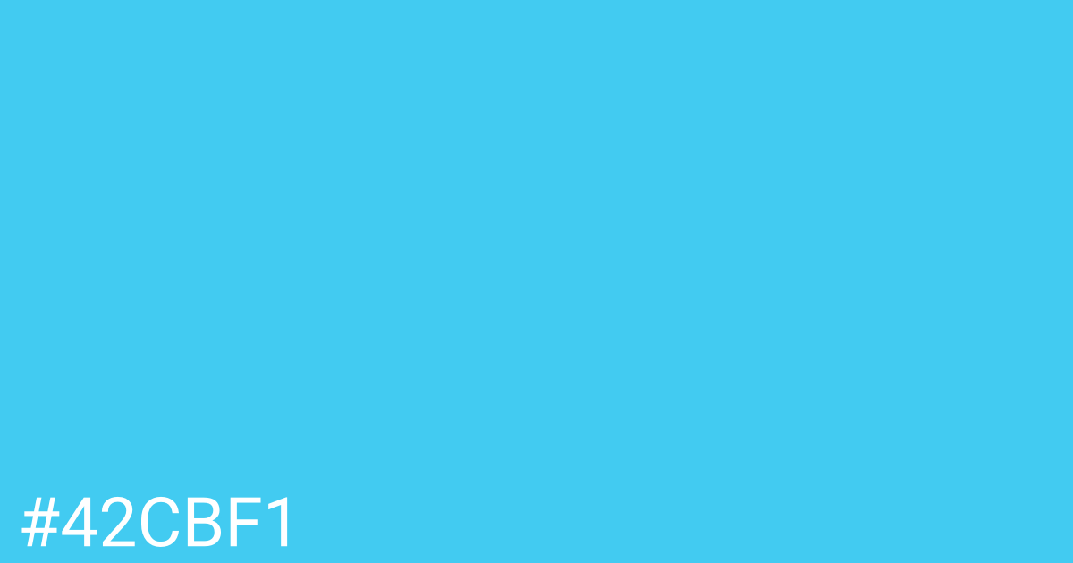 Hex color #42cbf1 graphic