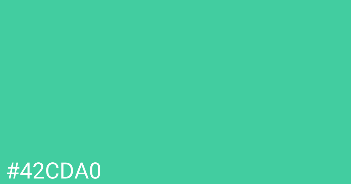 Hex color #42cda0 graphic