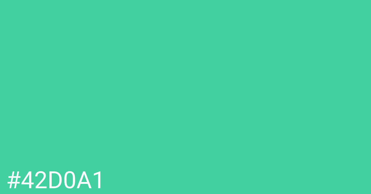 Hex color #42d0a1 graphic