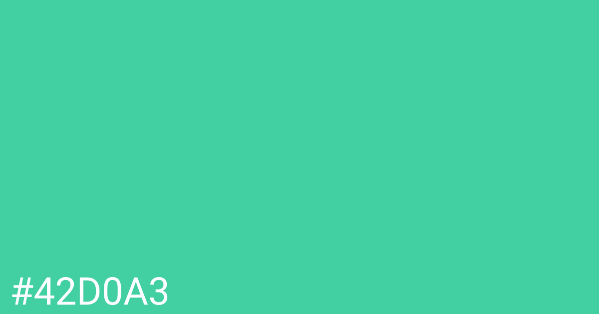 Hex color #42d0a3 graphic