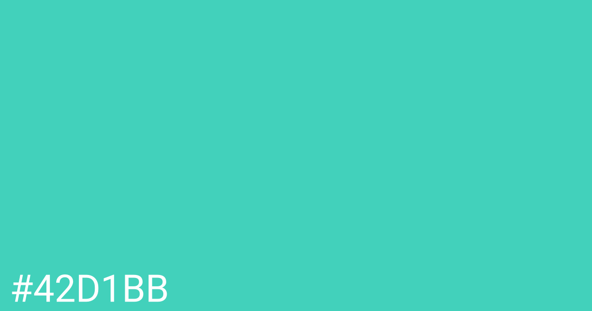Hex color #42d1bb graphic