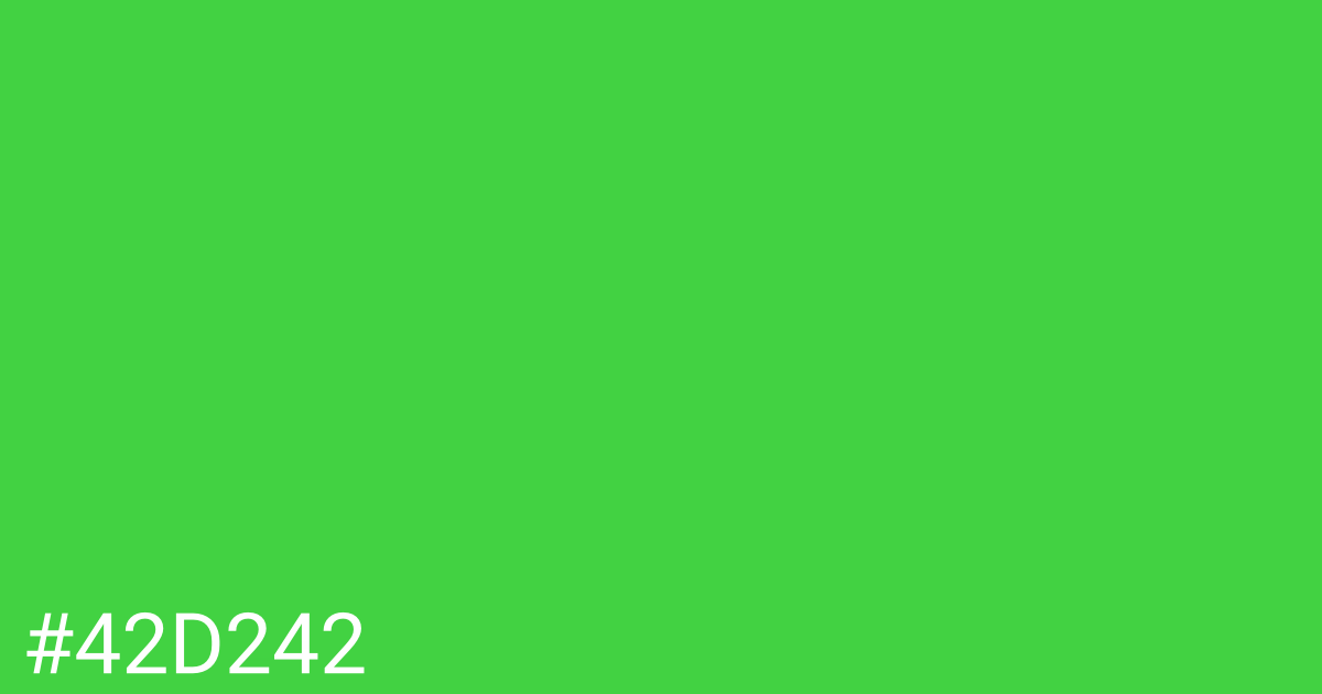 Hex color #42d242 graphic