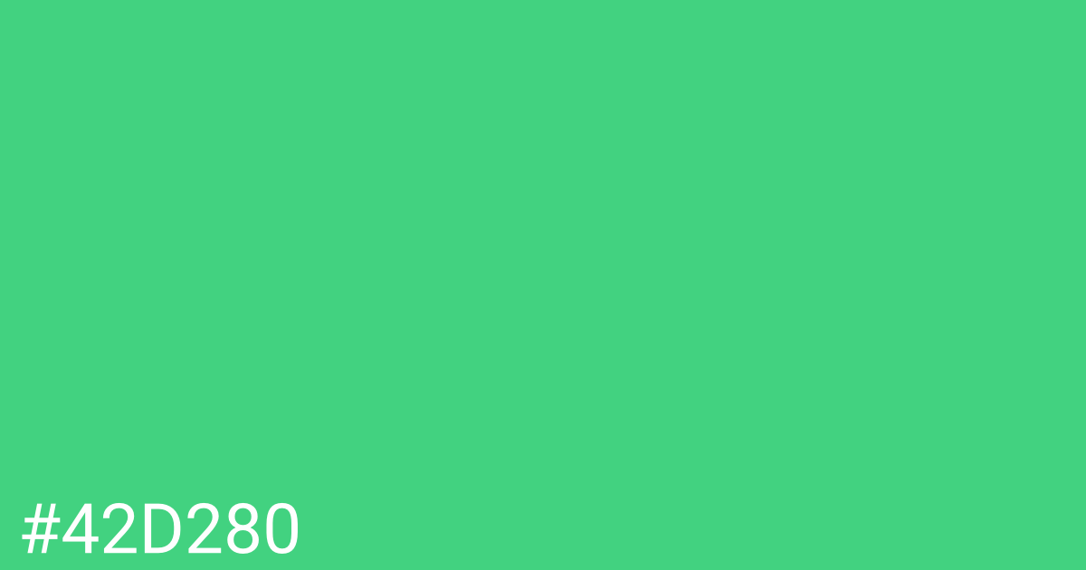 Hex color #42d280 graphic