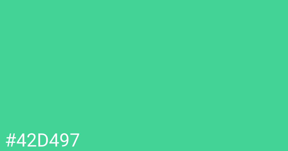 Hex color #42d497 graphic