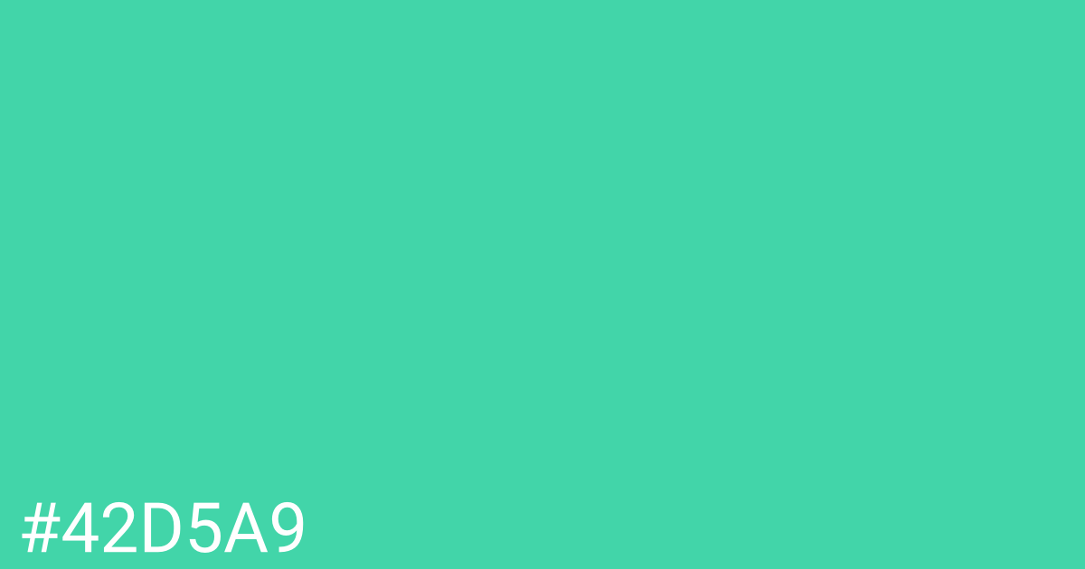 Hex color #42d5a9 graphic