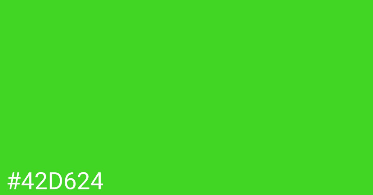 Hex color #42d624 graphic