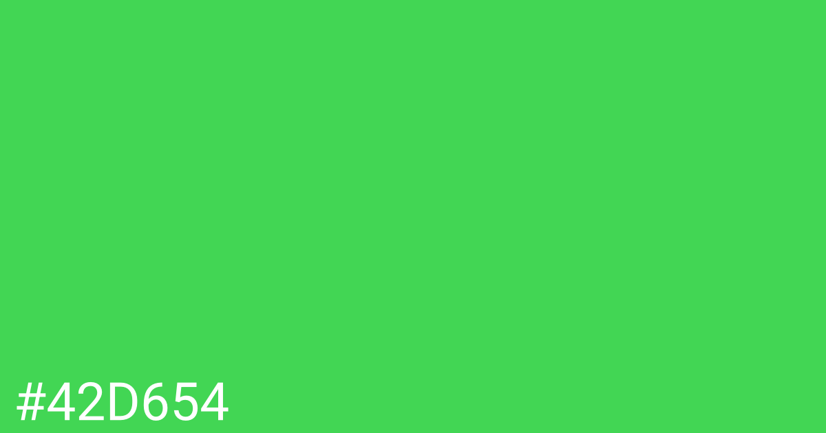 Hex color #42d654 graphic