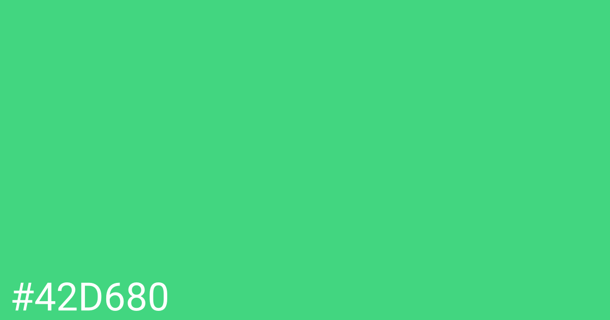 Hex color #42d680 graphic