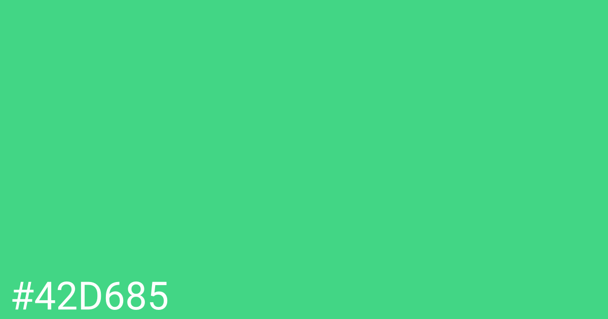 Hex color #42d685 graphic