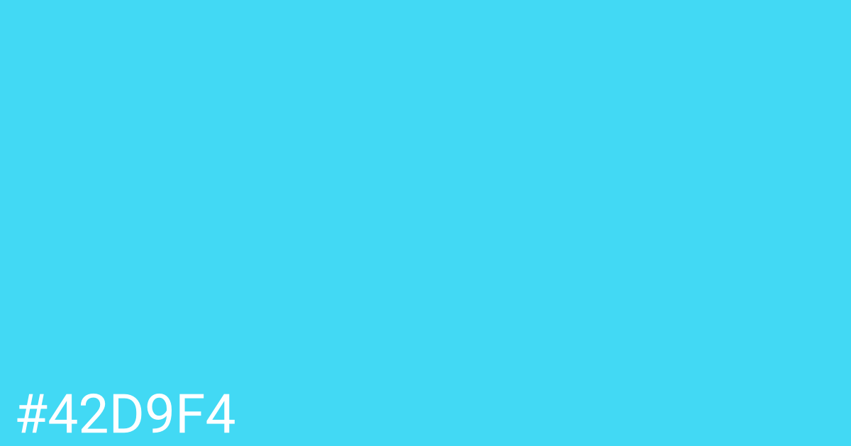 Hex color #42d9f4 graphic