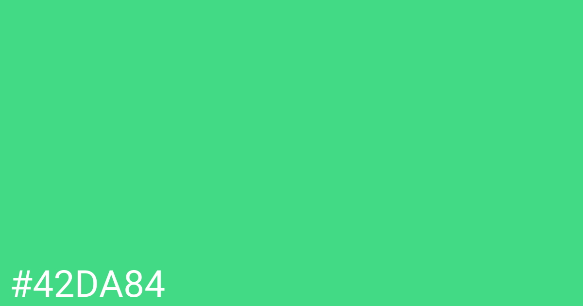 Hex color #42da84 graphic