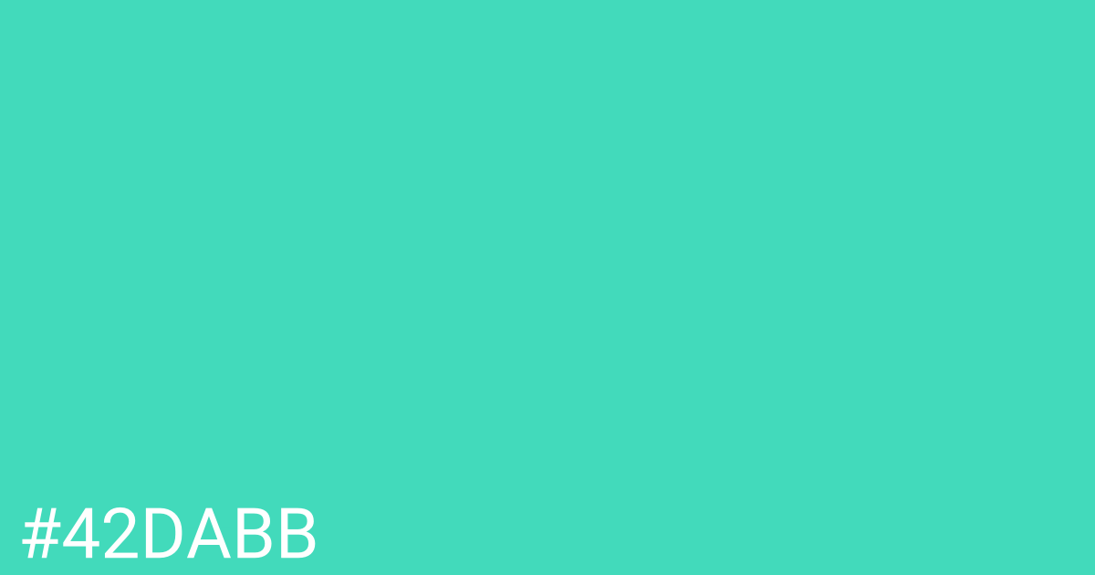 Hex color #42dabb graphic