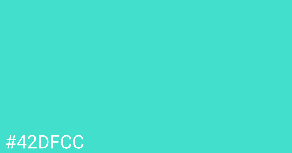 Hex color #42dfcc graphic
