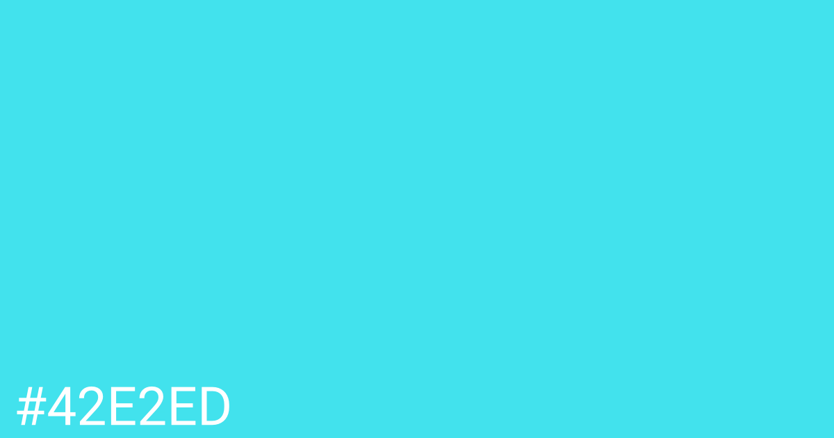Hex color #42e2ed graphic