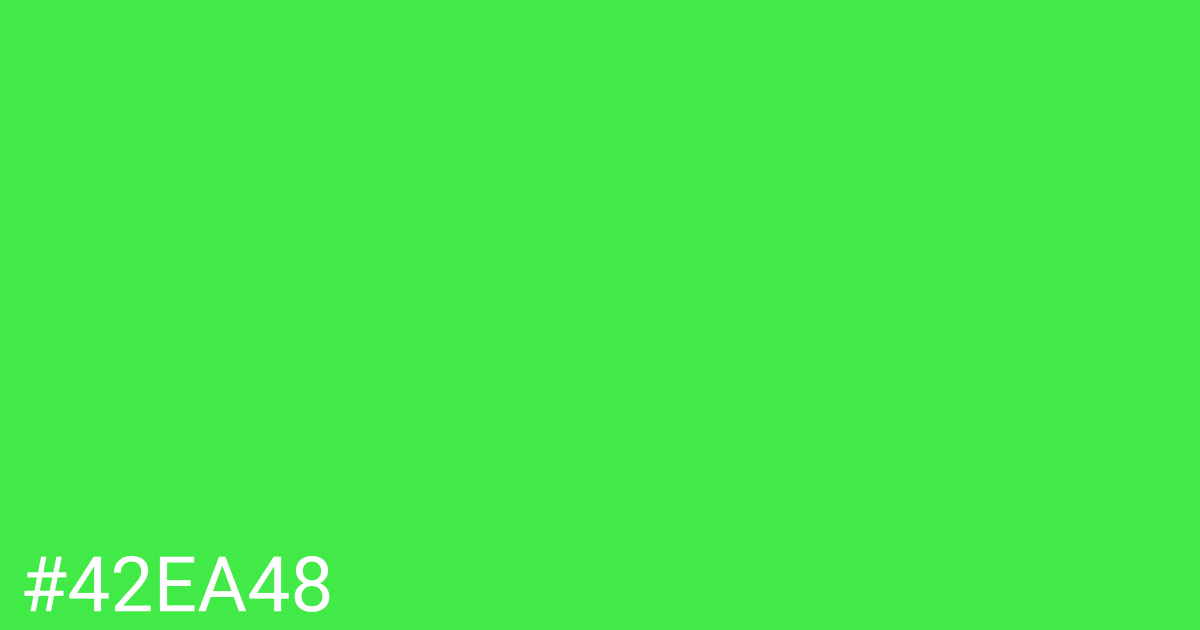 Hex color #42ea48 graphic