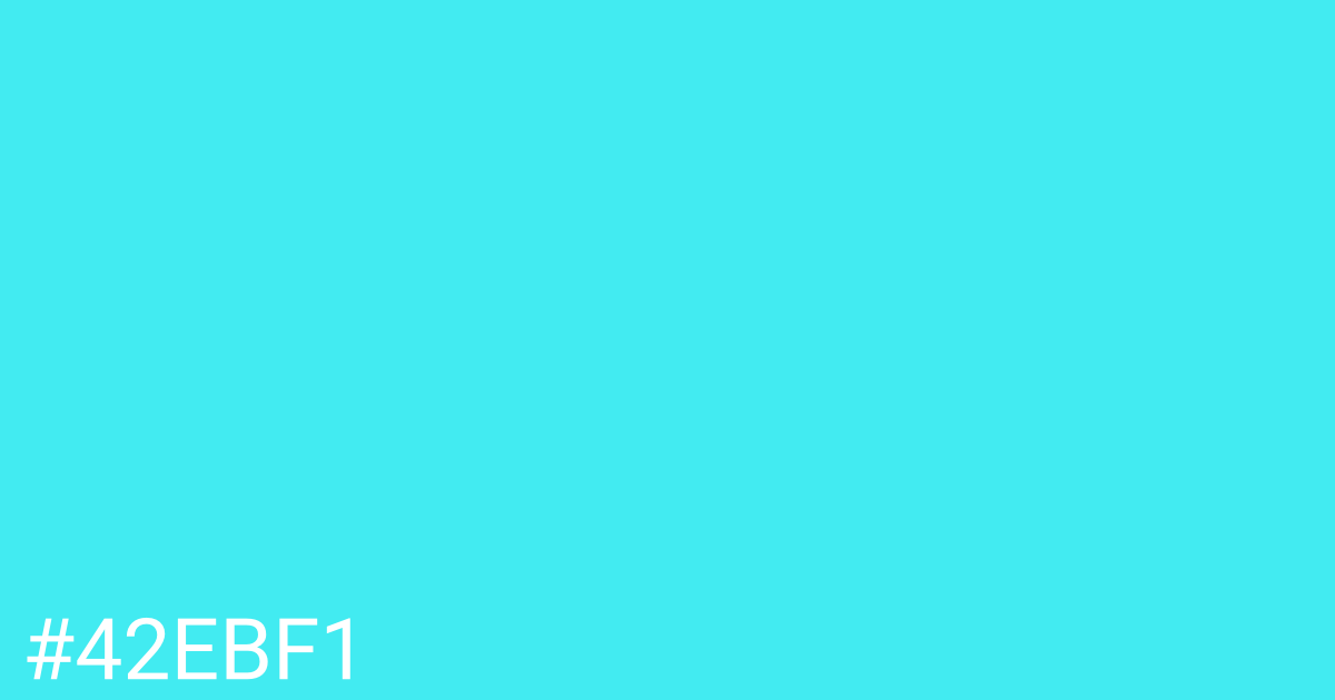 Hex color #42ebf1 graphic